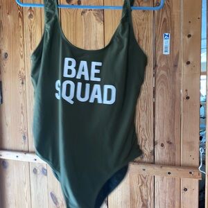 Green BAE SQUAD Swimsuit size 11-19